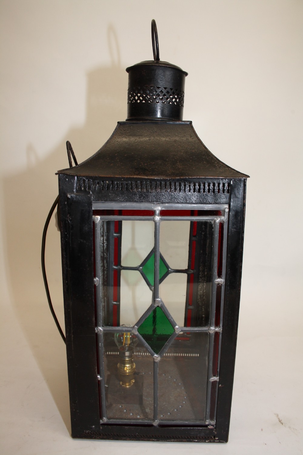 19th century Large steel lantern View VI