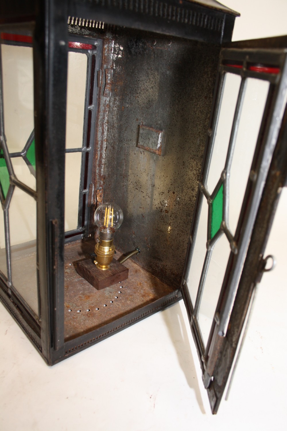 19th century Large steel lantern View VIII
