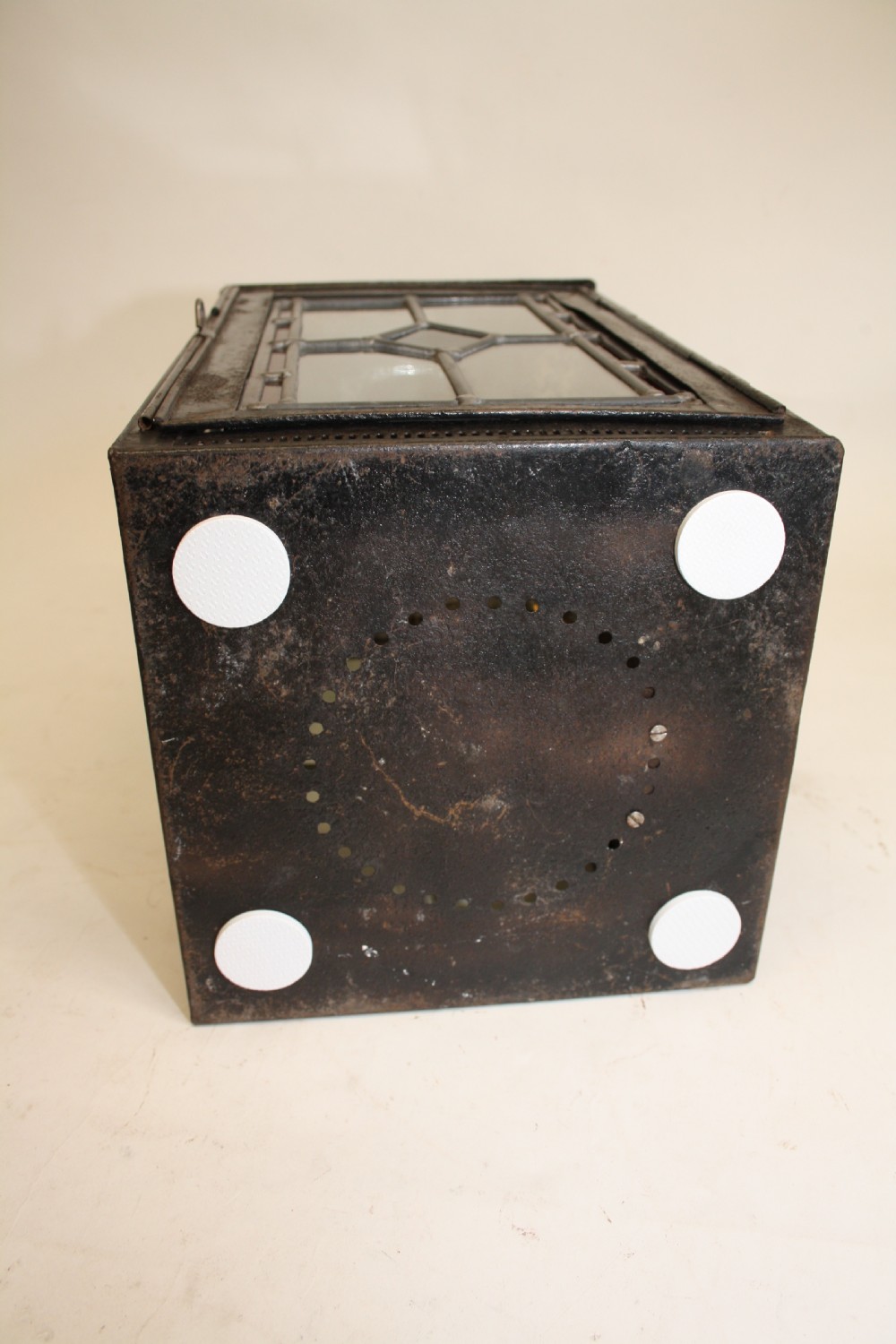 19th century Large steel lantern View IX
