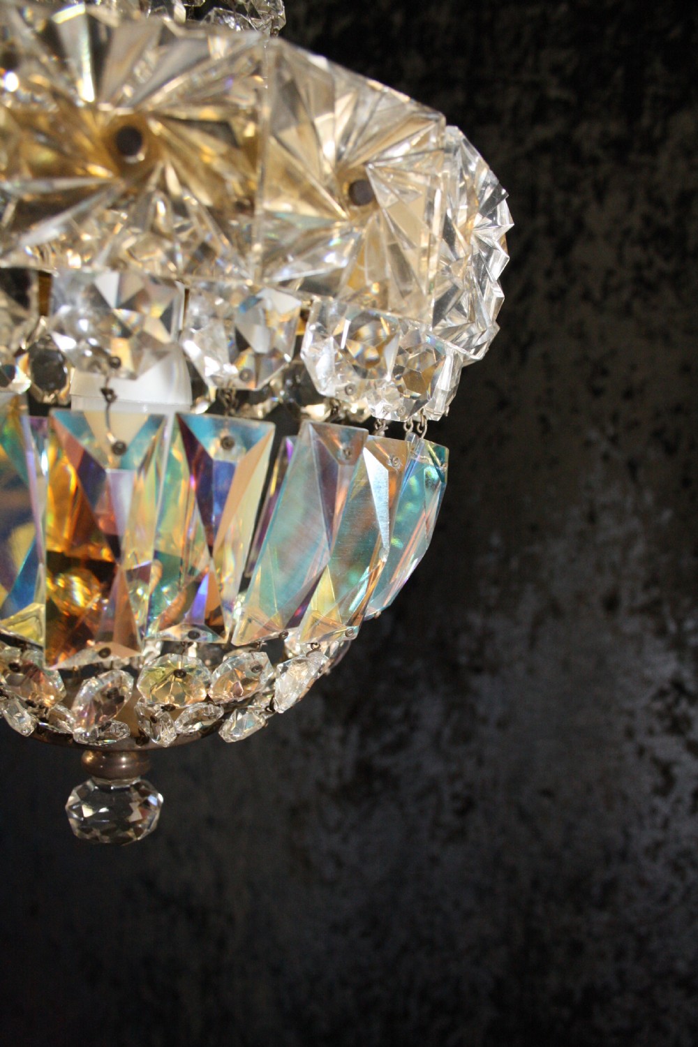Early 20th century prism bag chandelier View VII