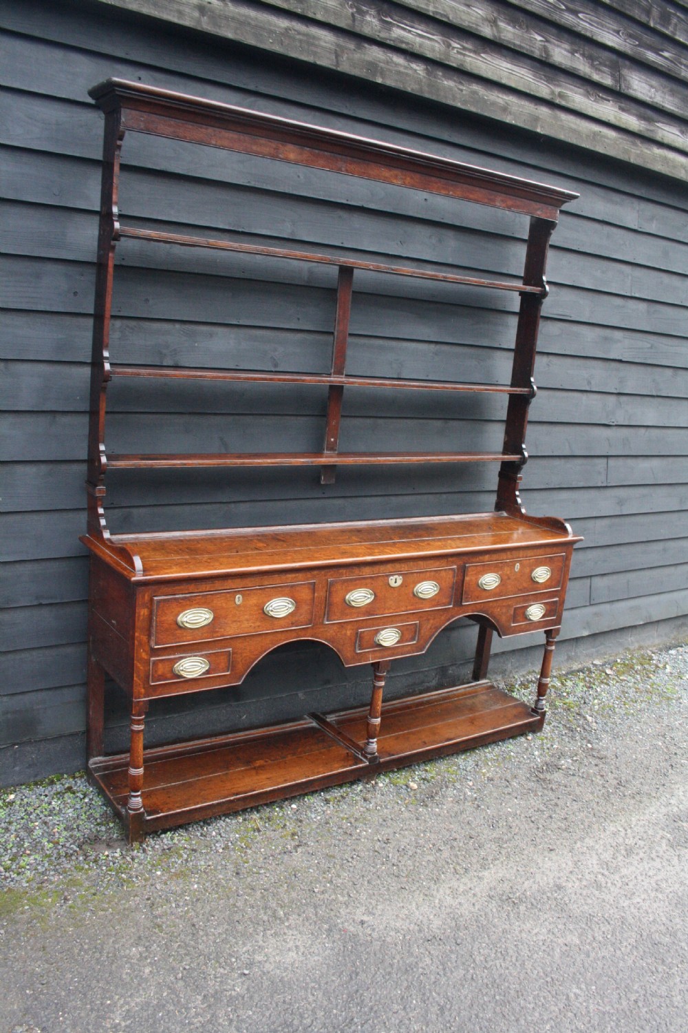 Georgian pot board oak dresser C1780 View X