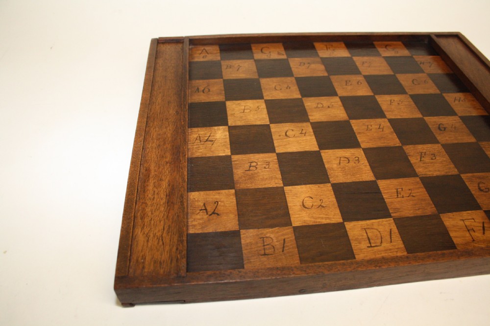 Late 19th century chess board  in Walnut