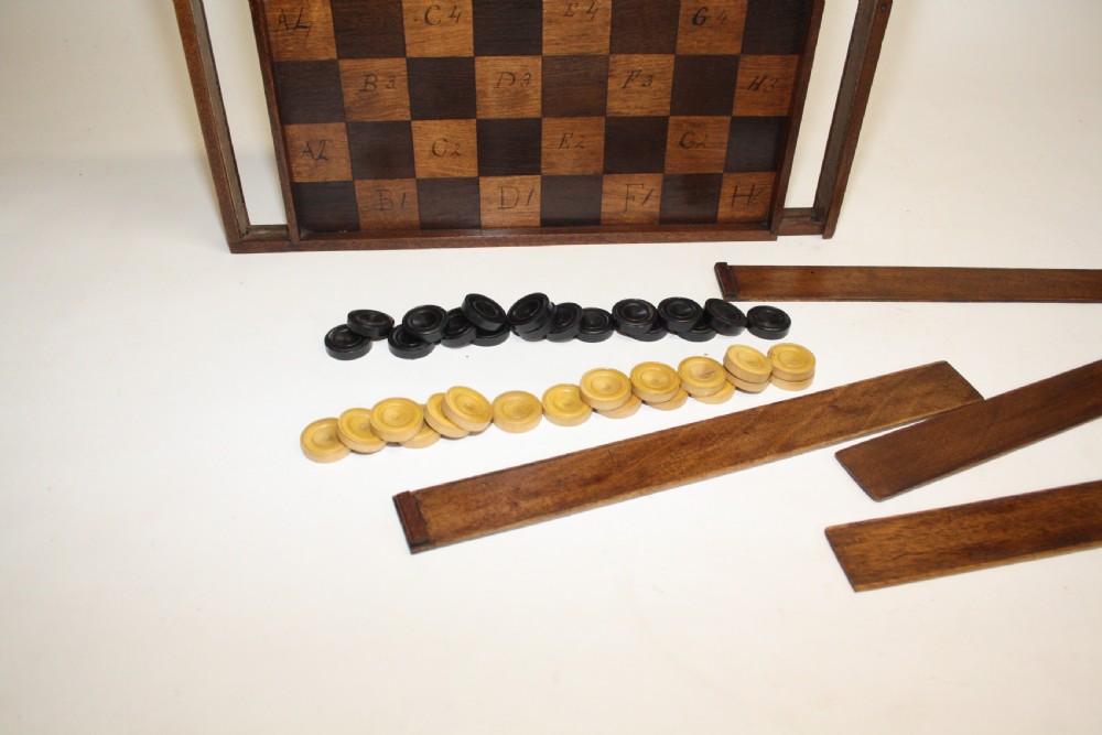 Late 19th century chess board  in Walnut View VII