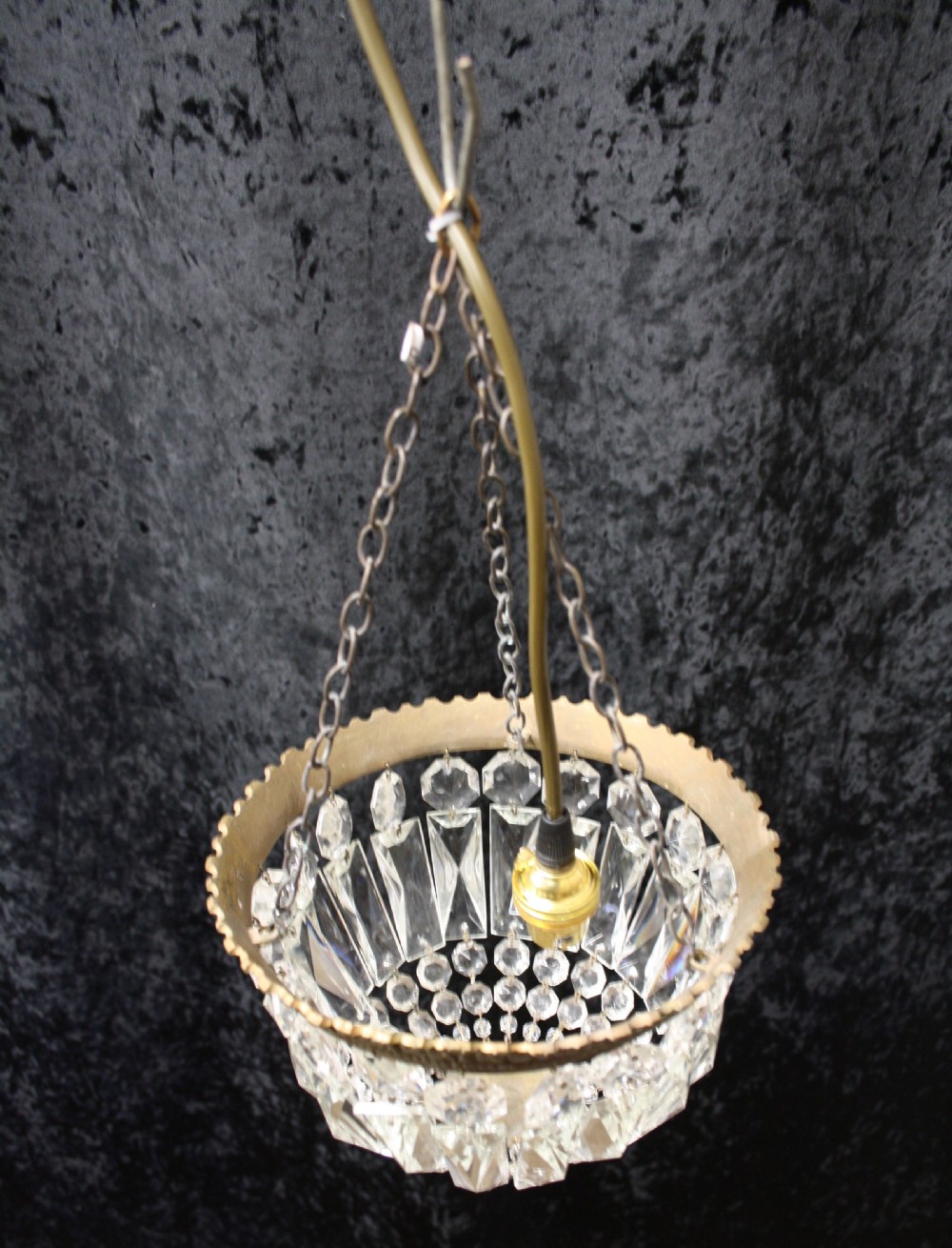 Early 20th century prism bag chandelier View IV