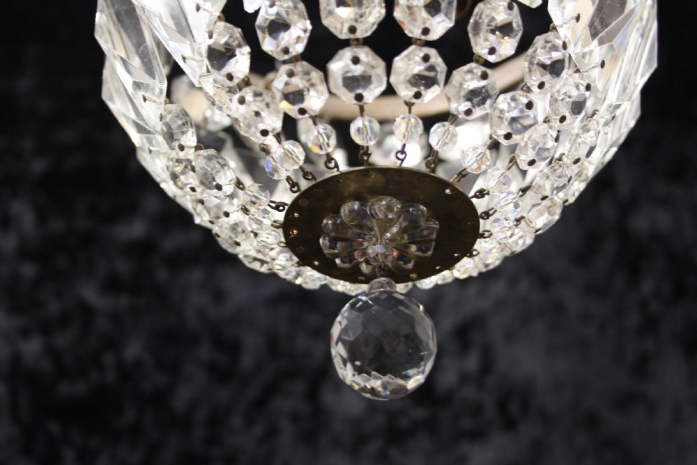 Early 20th century prism bag chandelier View VI