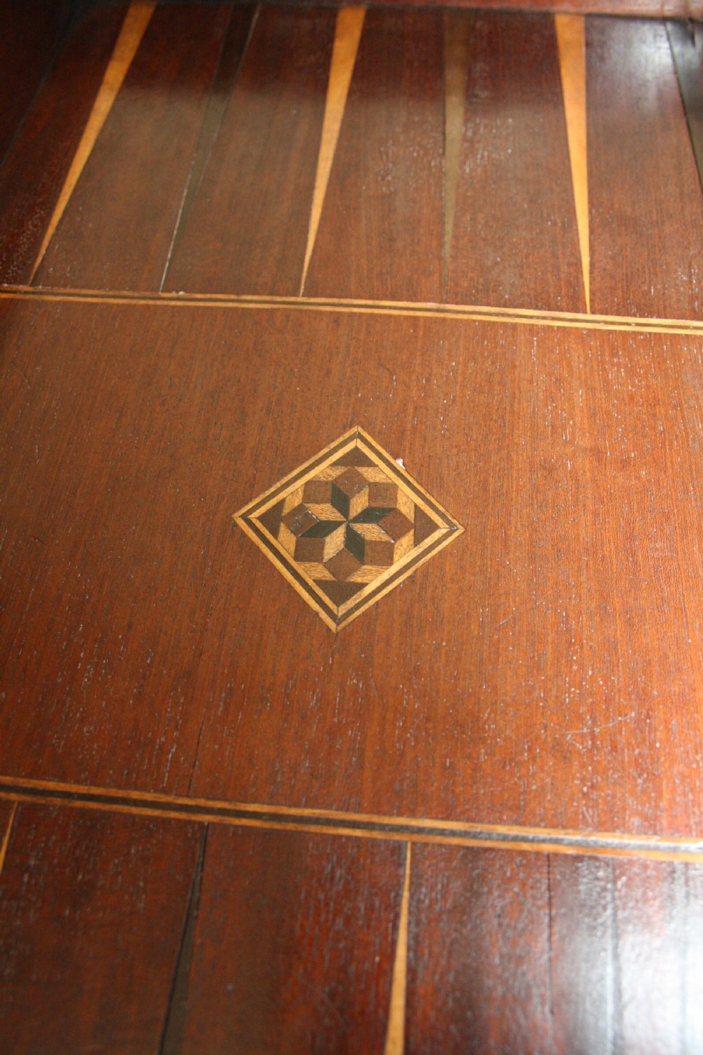 Mid 19th century folding chessboard with backgammon inside View IX