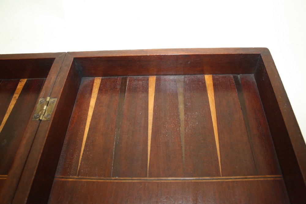 Mid 19th century folding chessboard with backgammon inside View X