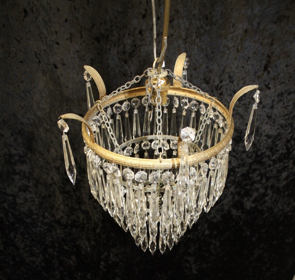 Early 20th century spike chandelier