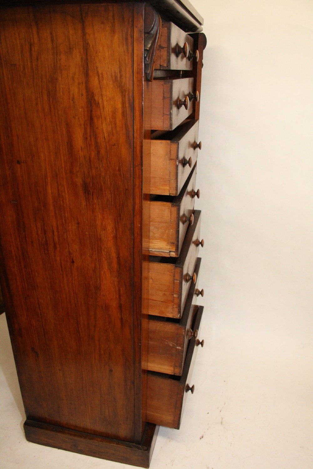 Late 19th century walnut Wellington chest View XI