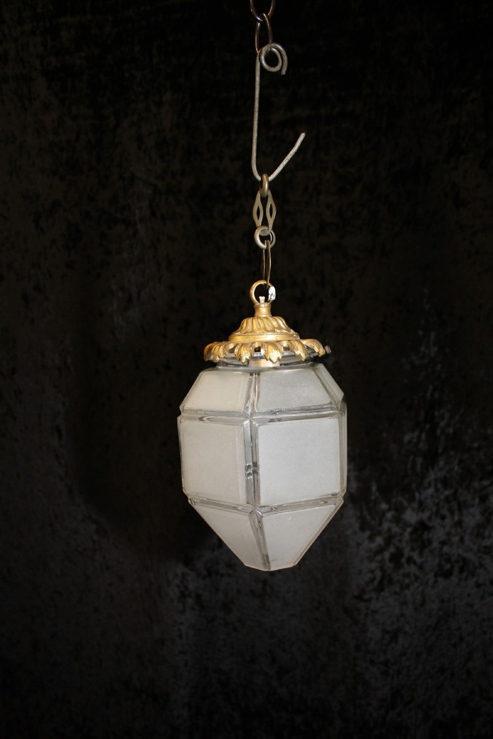 Small hexagon French empire lantern C1930. View III