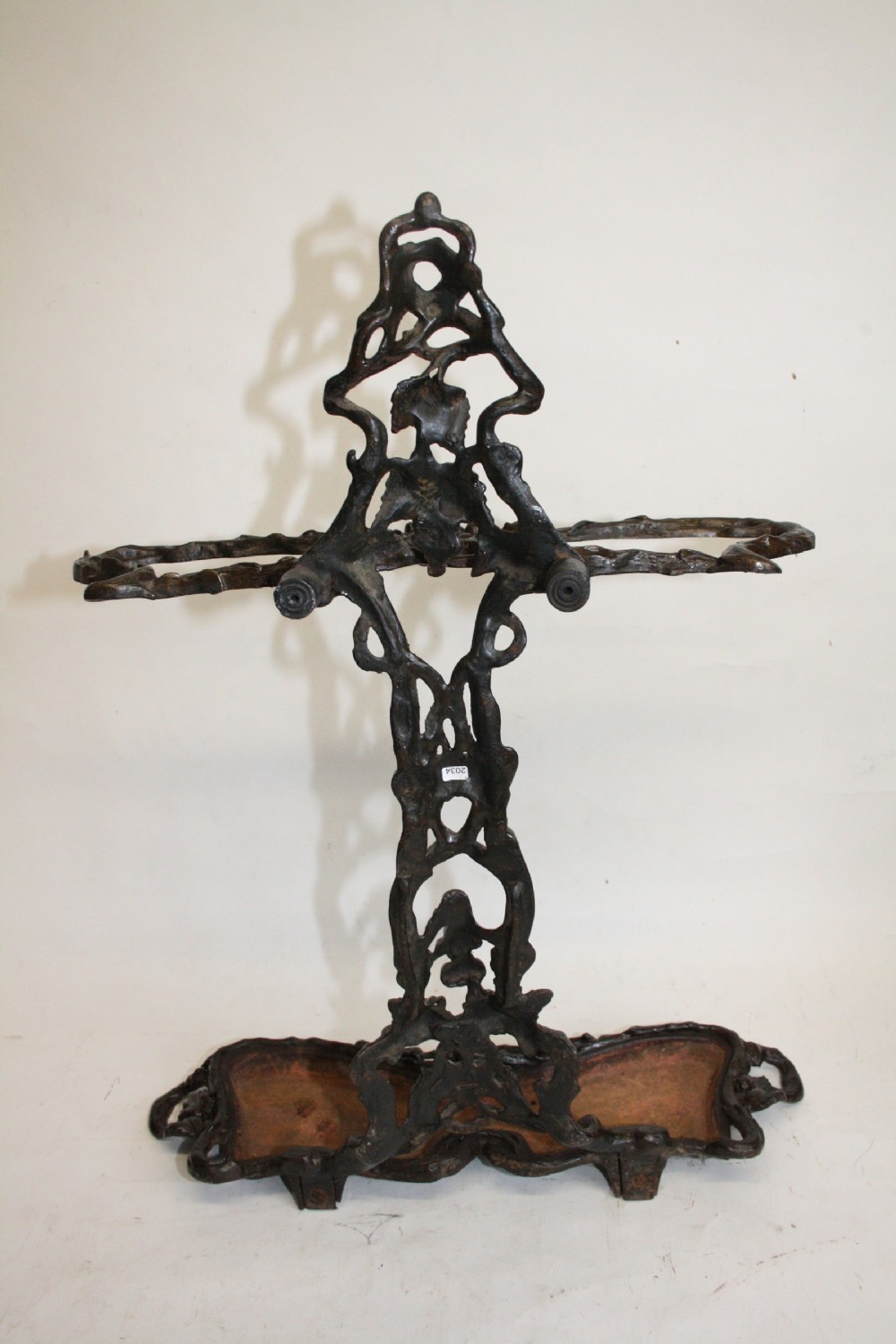 Cast iron stick stand C1880 View V