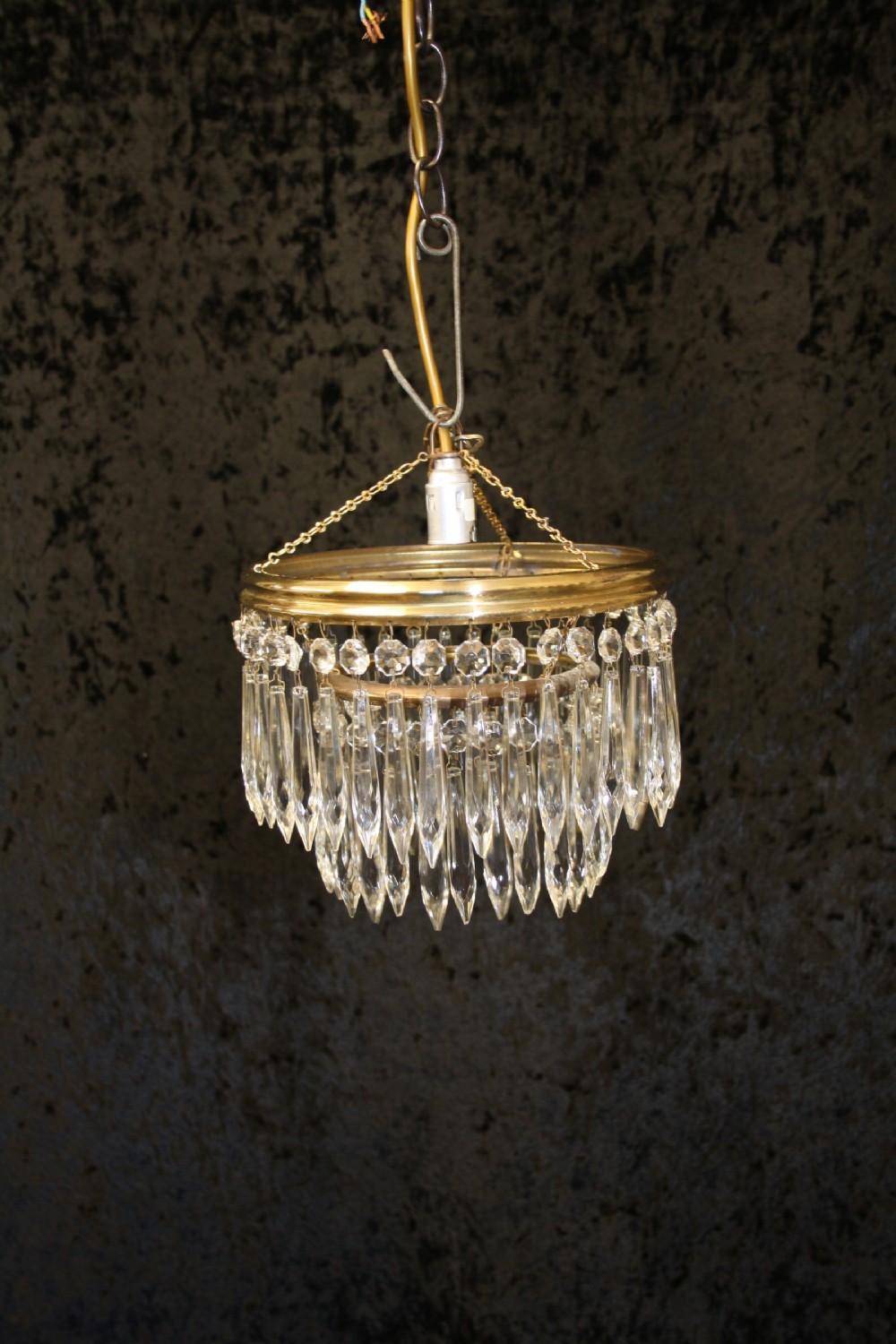 Early 20th century two tear spike chandelier