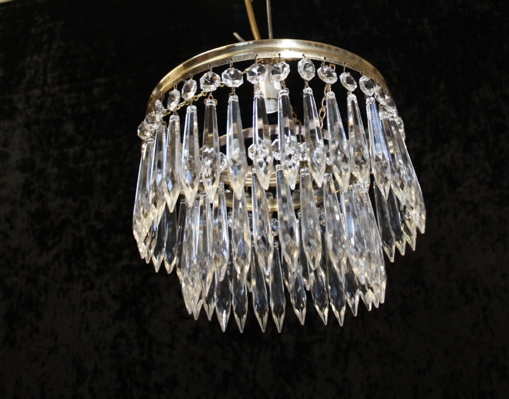 Early 20th century two tear spike chandelier View II