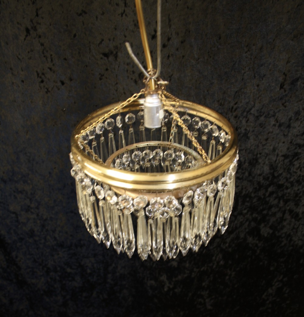 Early 20th century two tear spike chandelier View III