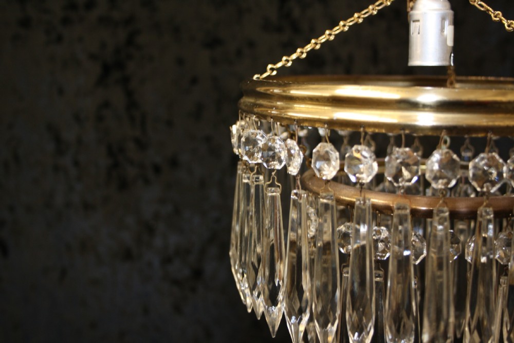 Early 20th century two tear spike chandelier View IV