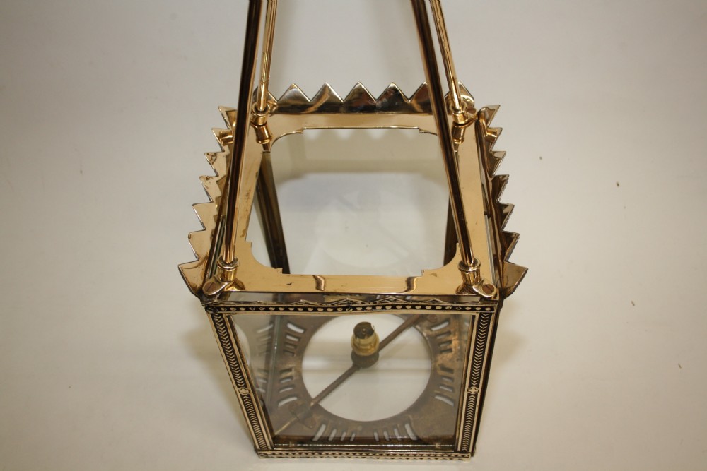 Late 19th century brass hall lantern View V