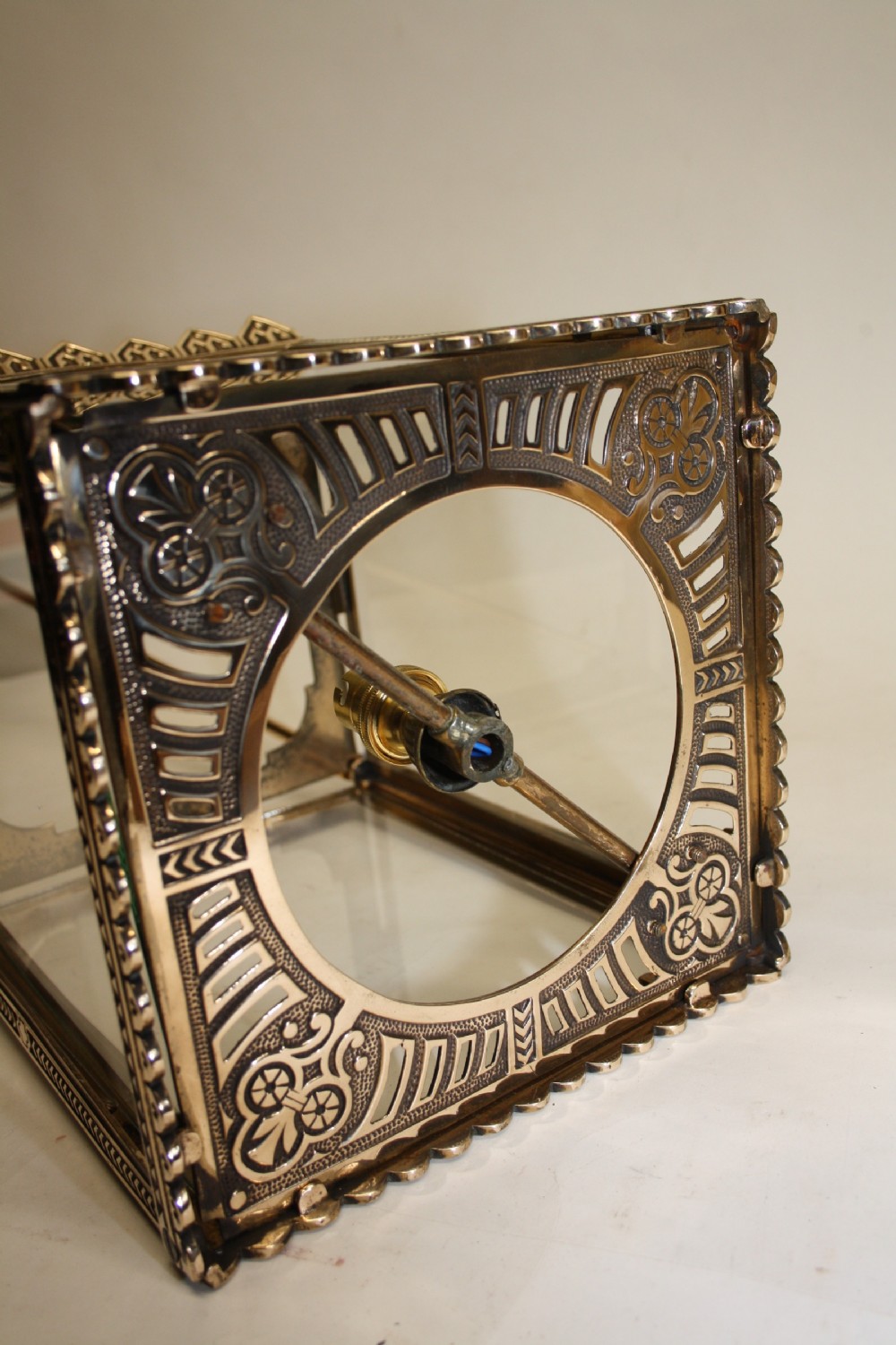 Late 19th century brass hall lantern View IX