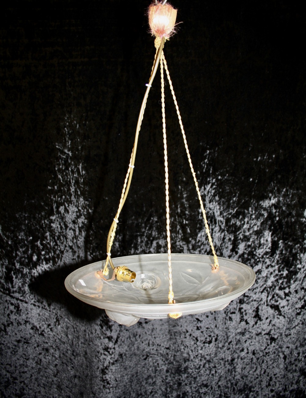 1930s glass dome chandelier View III
