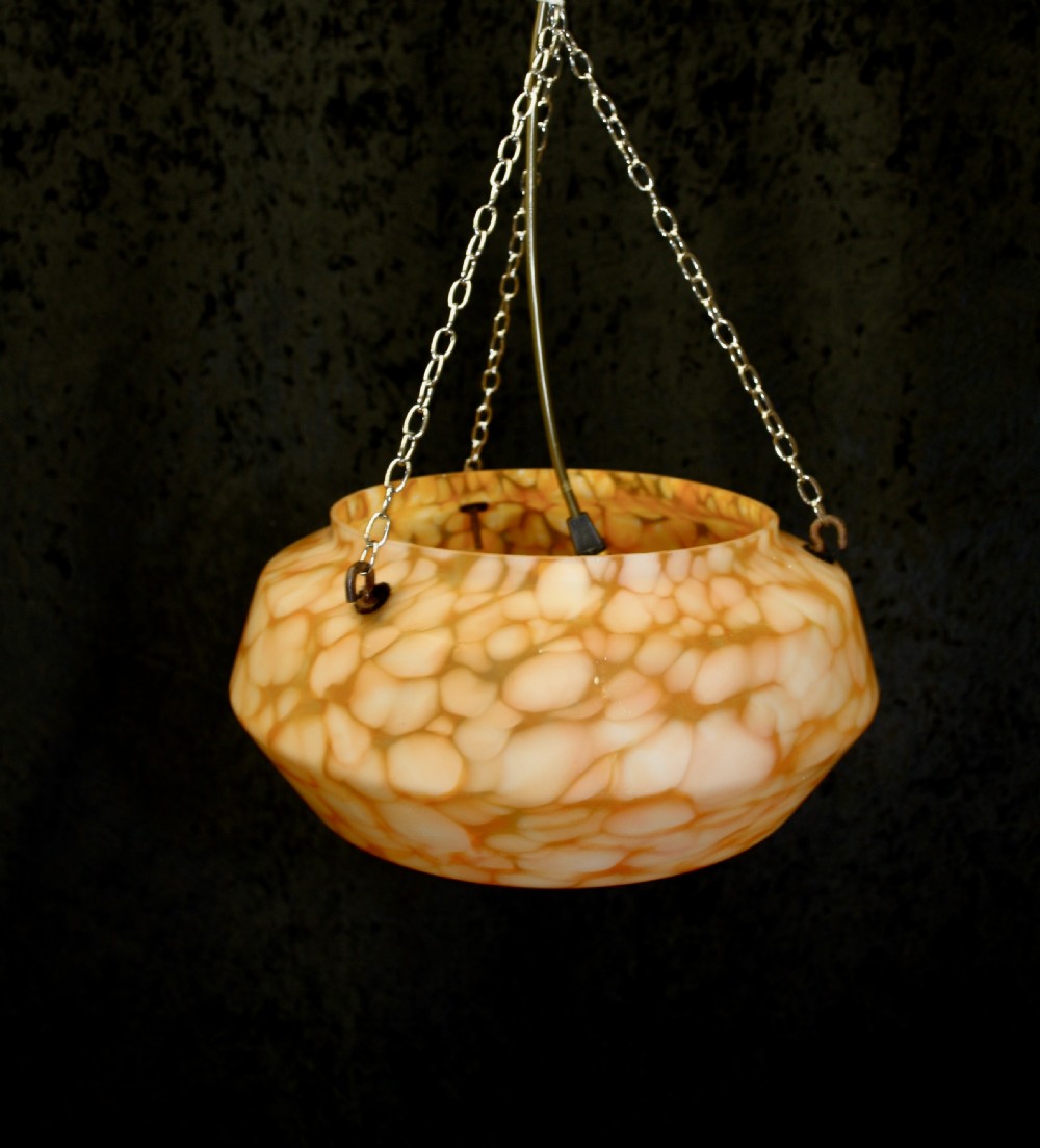 Art deco glass pendant light
