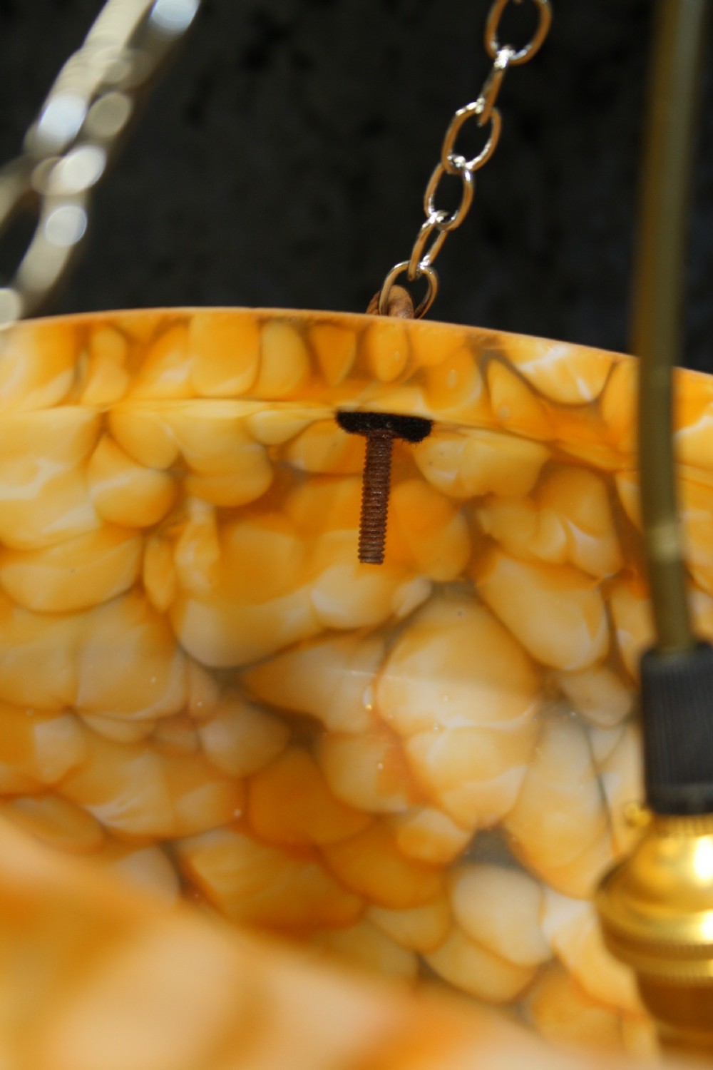 Art deco glass pendant light View V