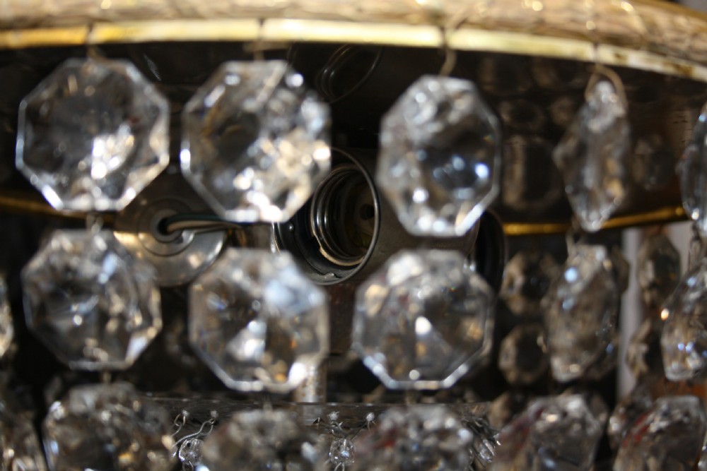 Early 20th century shallow bag chandelier View III