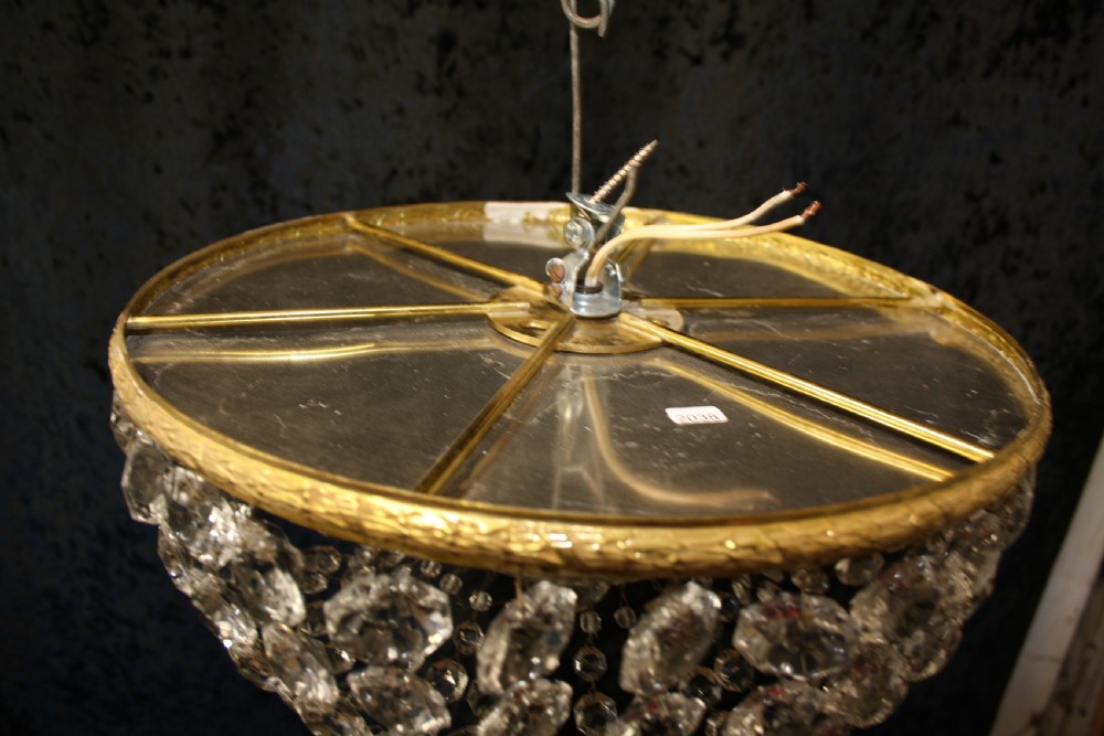 Early 20th century shallow bag chandelier View V