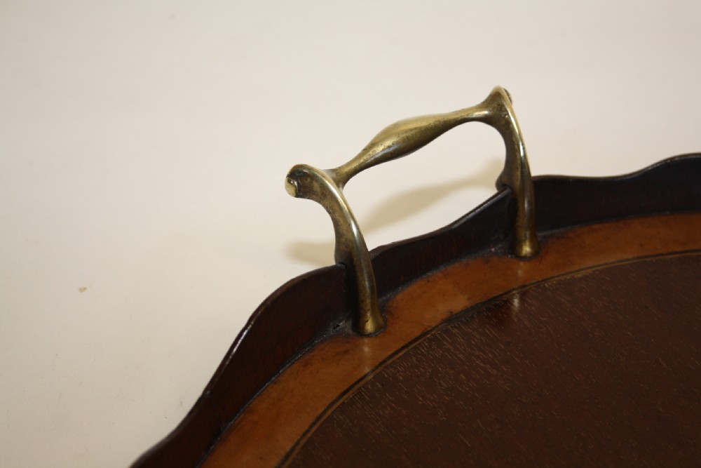 Georgian mahogany kidney shaped tray View IV