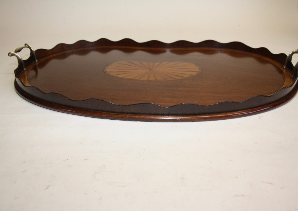 Georgian mahogany kidney shaped tray View IX