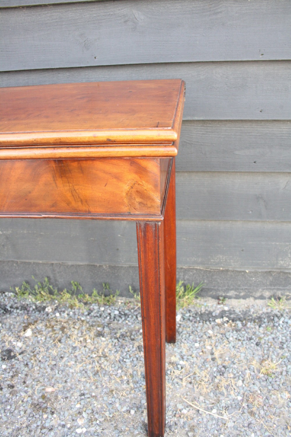 Georgian mahogany tea table With scissor action legs Mechanism. View II