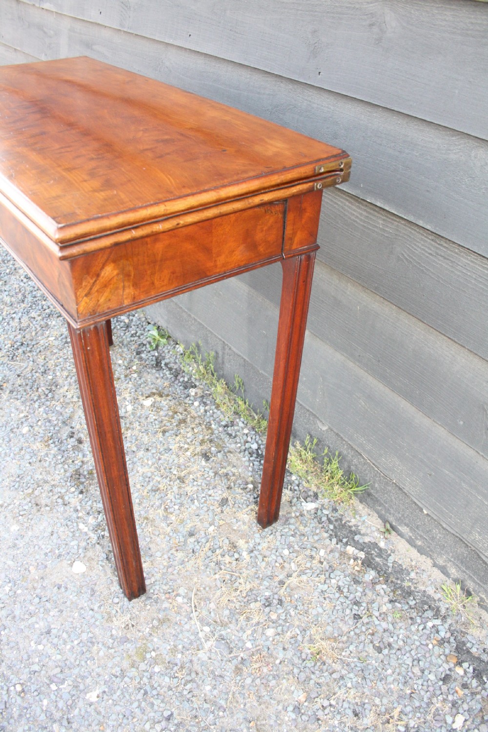 Georgian mahogany tea table With scissor action legs Mechanism. View IV