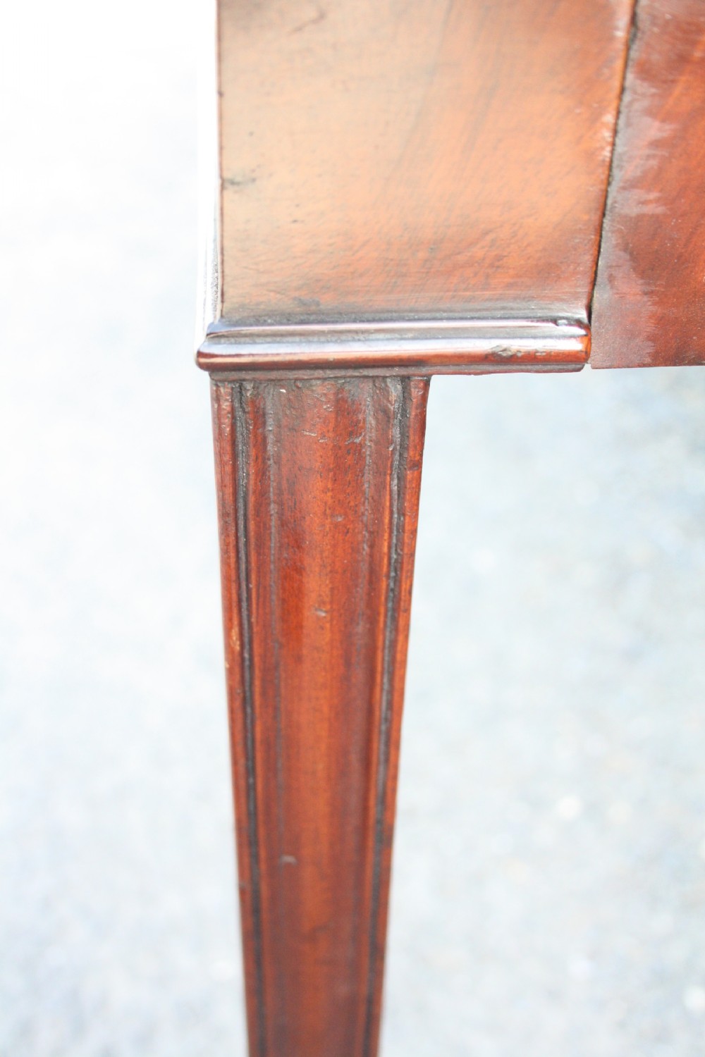 Georgian mahogany tea table With scissor action legs Mechanism. View IX