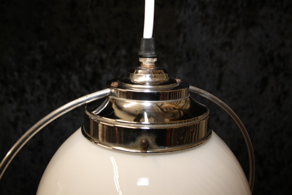 Opaque Art deco ceiling light View II
