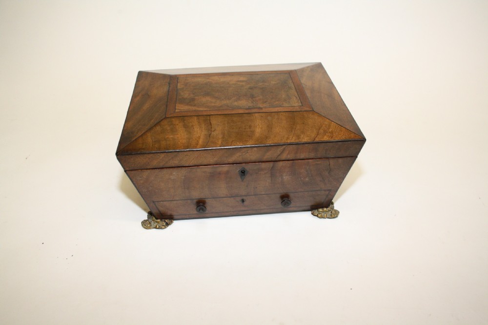 Sarcophagus shaped jewellery box circa 1820