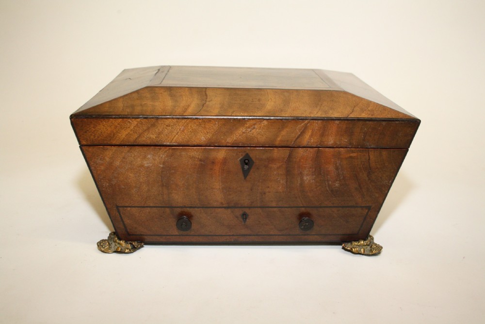 Sarcophagus shaped jewellery box circa 1820 View II