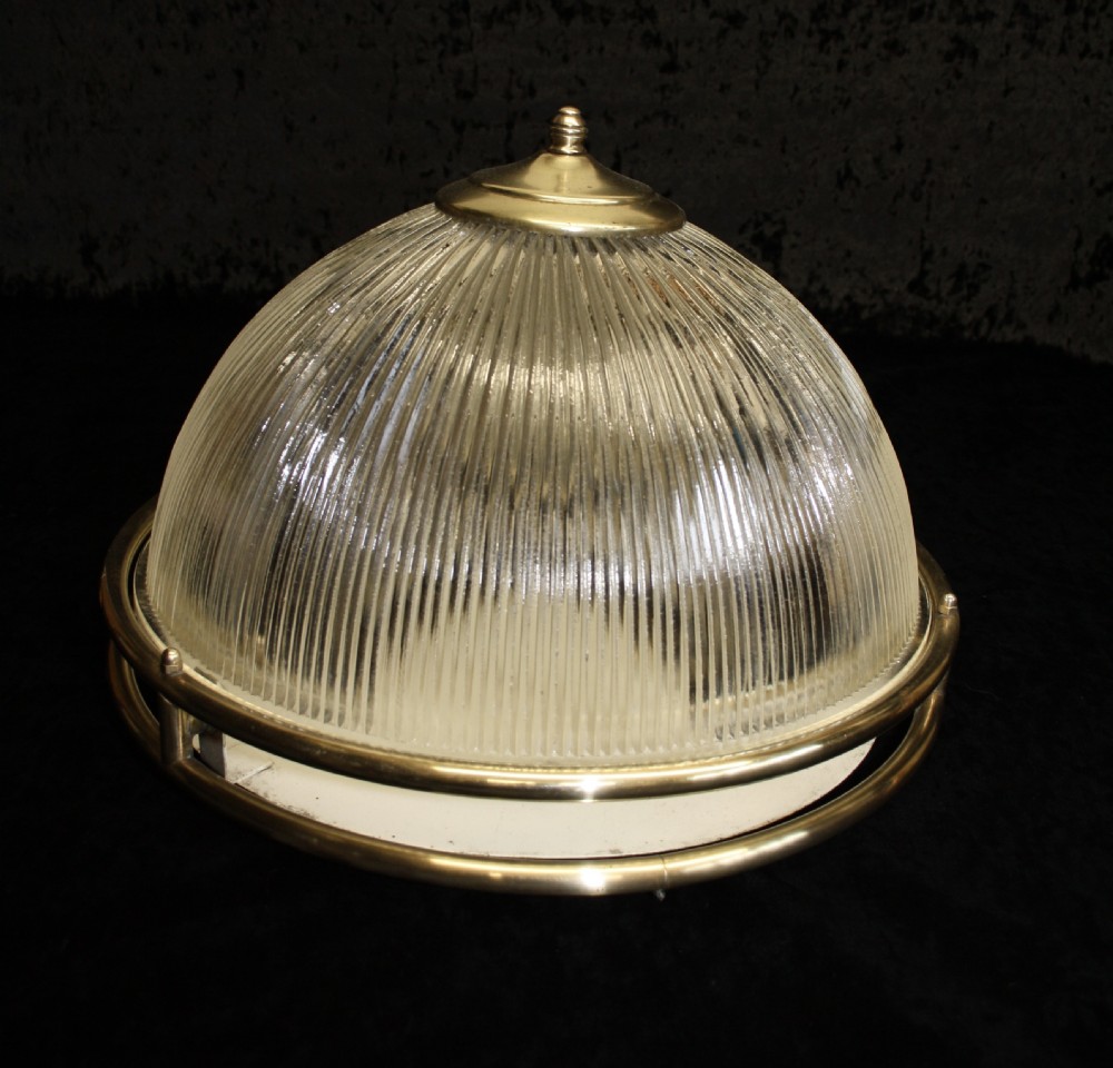 Domed glass ceiling light