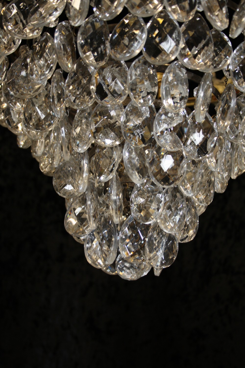 Early 20th century large drip chandelier with cherubs View VII