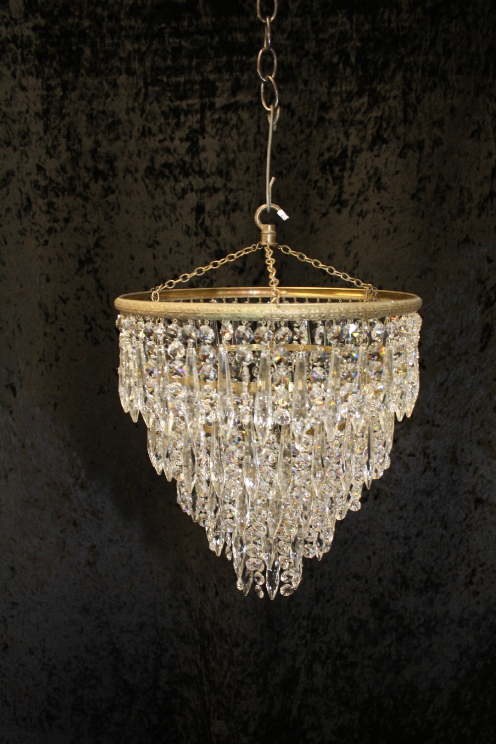Early 20th century large spike chandelier View II
