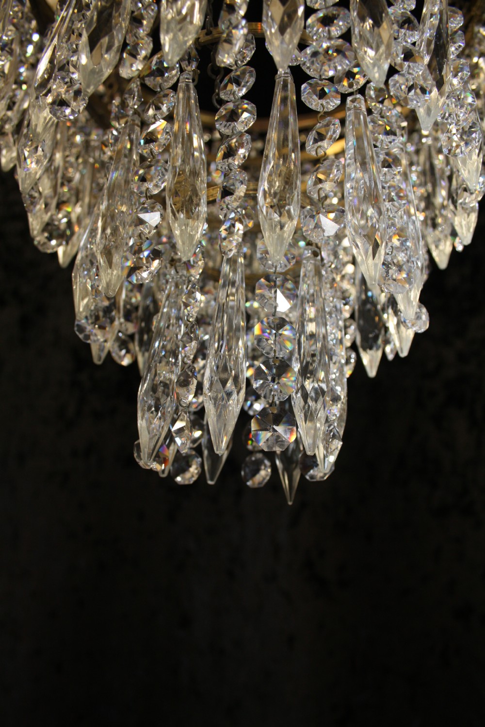 Early 20th century large spike chandelier View V