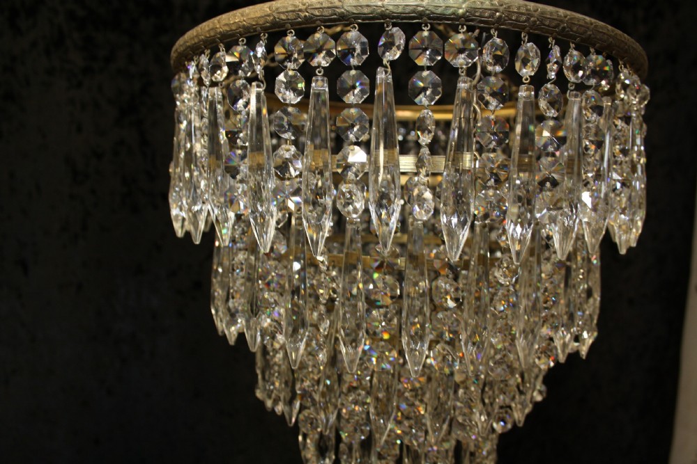 Early 20th century large spike chandelier View VI