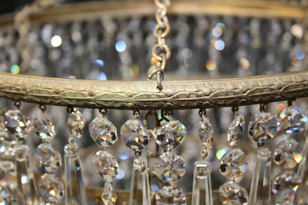 Early 20th century large spike chandelier View VII