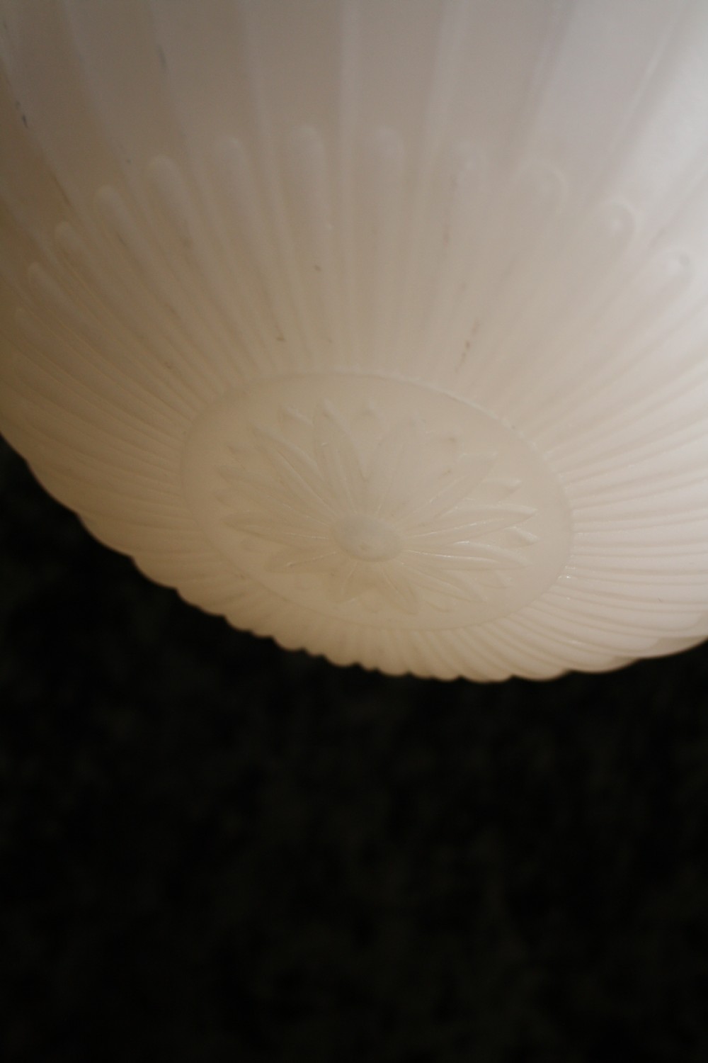 Early 20th century opaque glass chandelier  View V