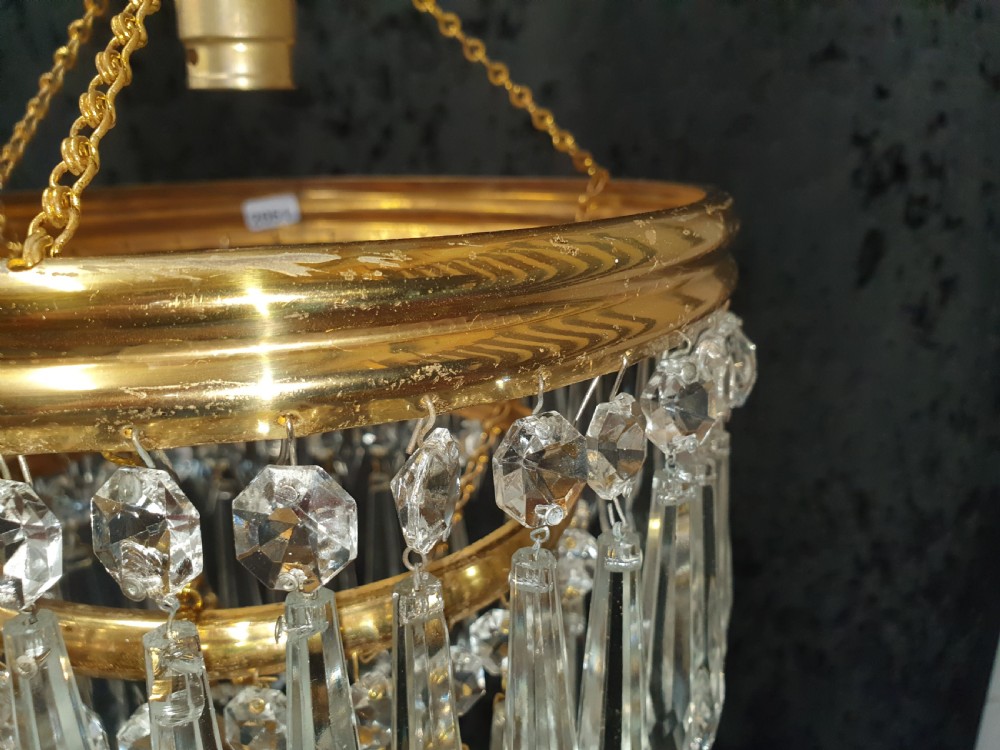 Early 20th century three tier spike chandelier View VII