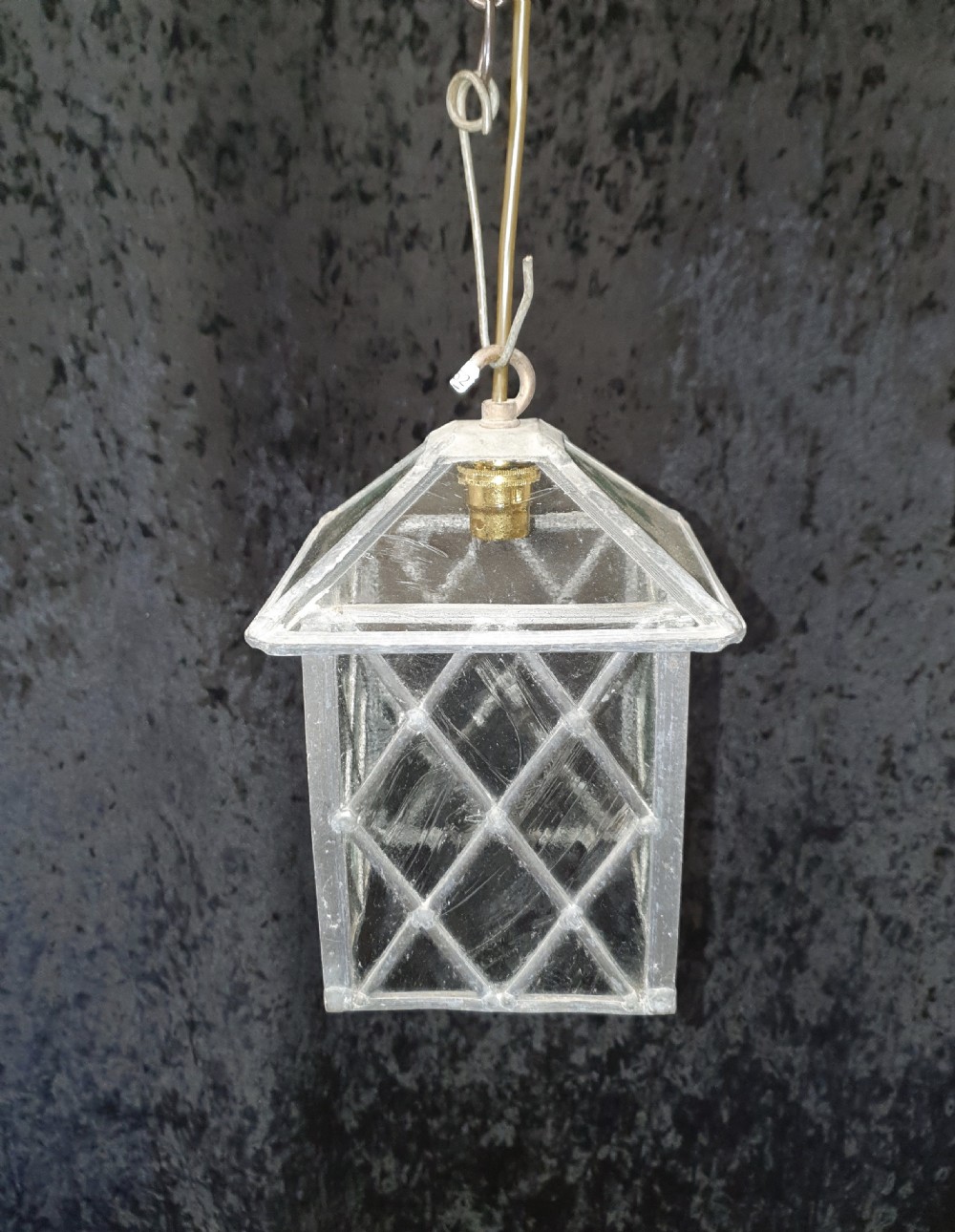 Early 20th century leaded porch light