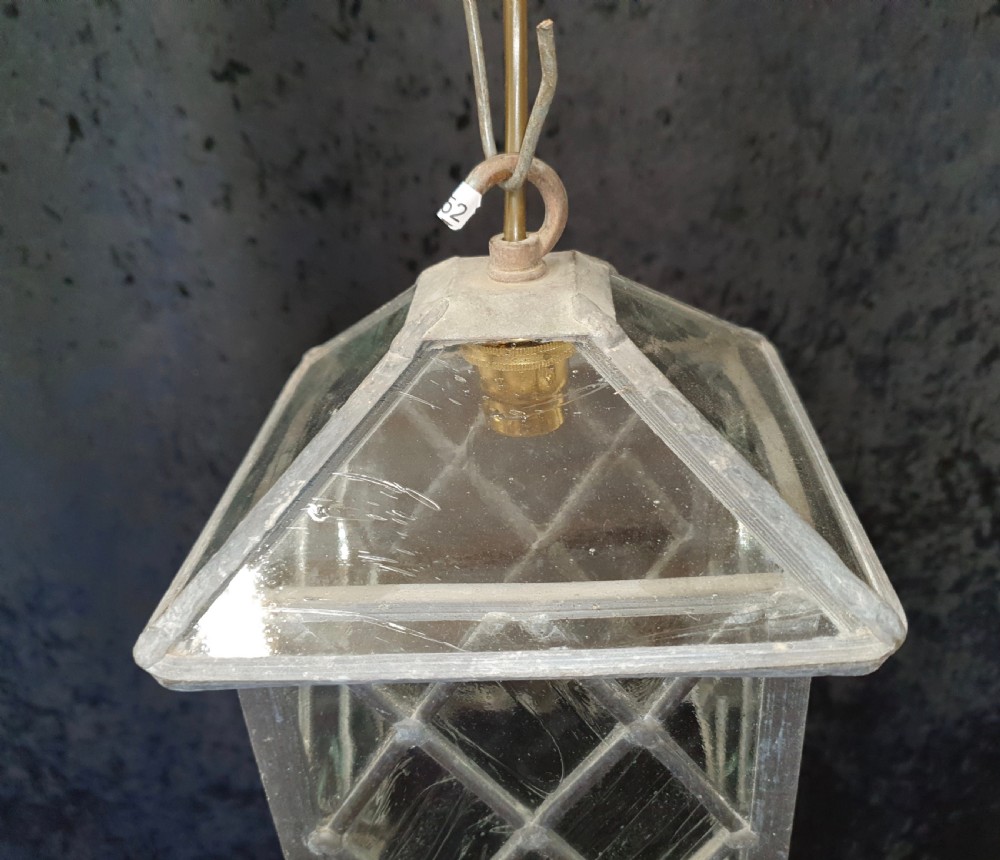 Early 20th century leaded porch light View II