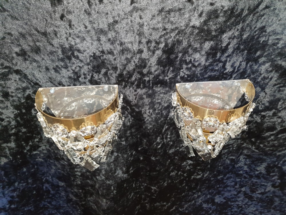 Four Early 20th Century of wall lights with flat drips £245 a pair View III