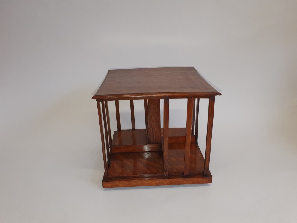 Small oak revolving bookcase
 View II