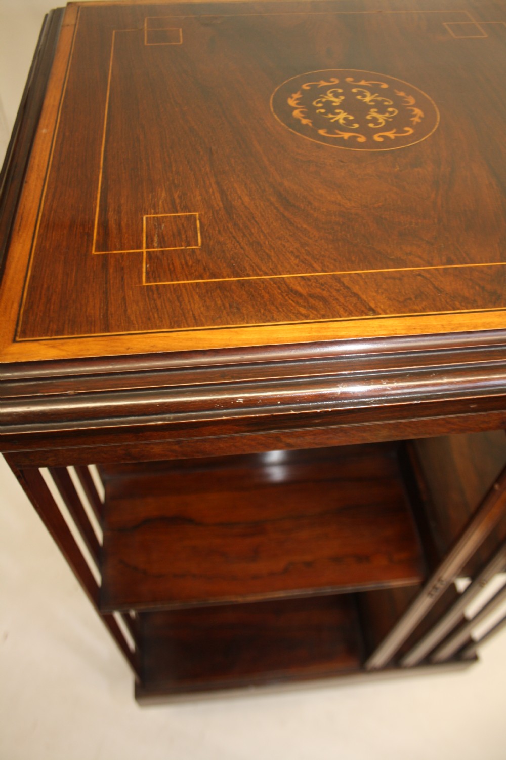 19th century Rosewood revolving bookcase View V