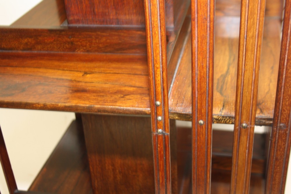 19th century Rosewood revolving bookcase View VIII