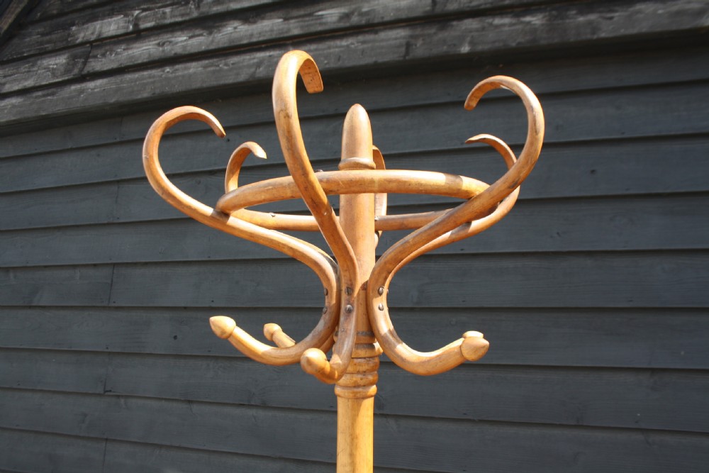 19th-century bentwood hat stand in beechwood View II