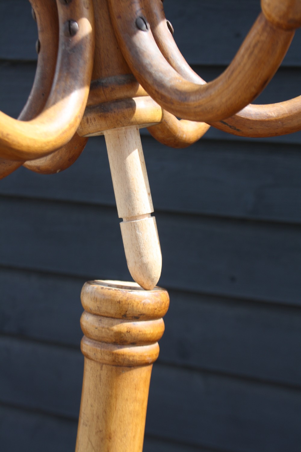 19th-century bentwood hat stand in beechwood View IX